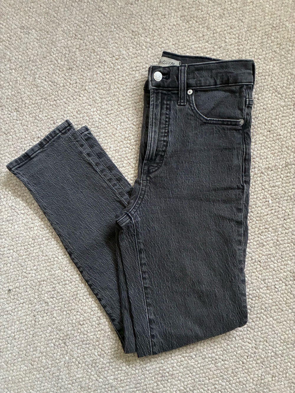 Madewell Vintage Perfect Jeans Black/grey Slim Jeans Sz 25